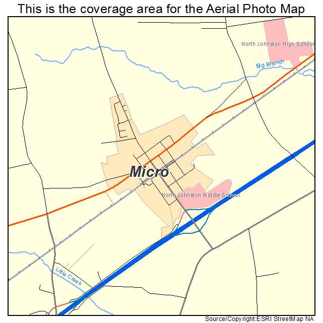 Micro, NC location map 