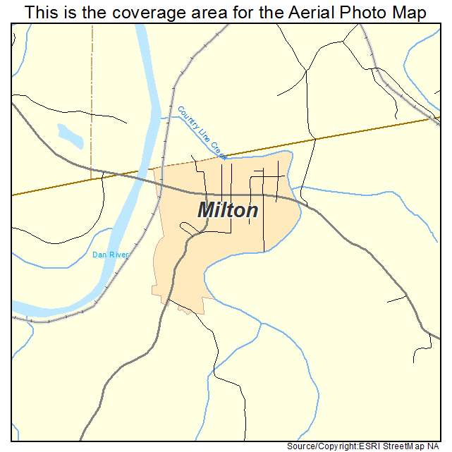 Milton, NC location map 