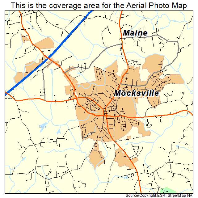 Mocksville, NC location map 