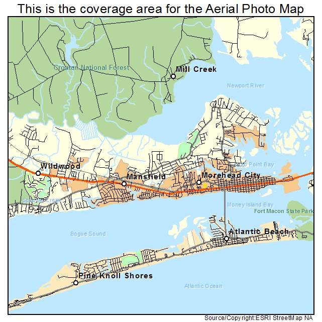 Morehead City, NC location map 