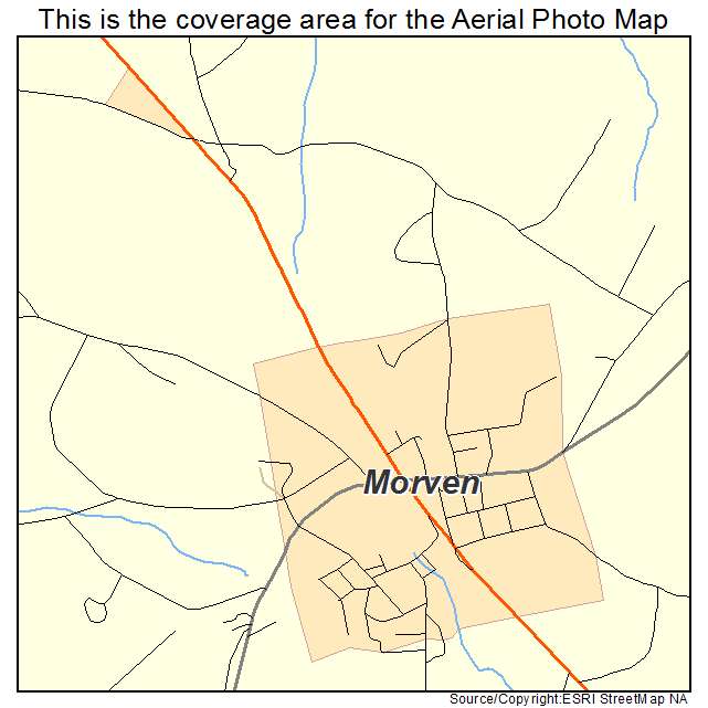 Morven, NC location map 