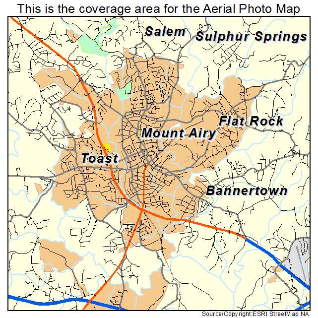 Mount Airy, NC location map 