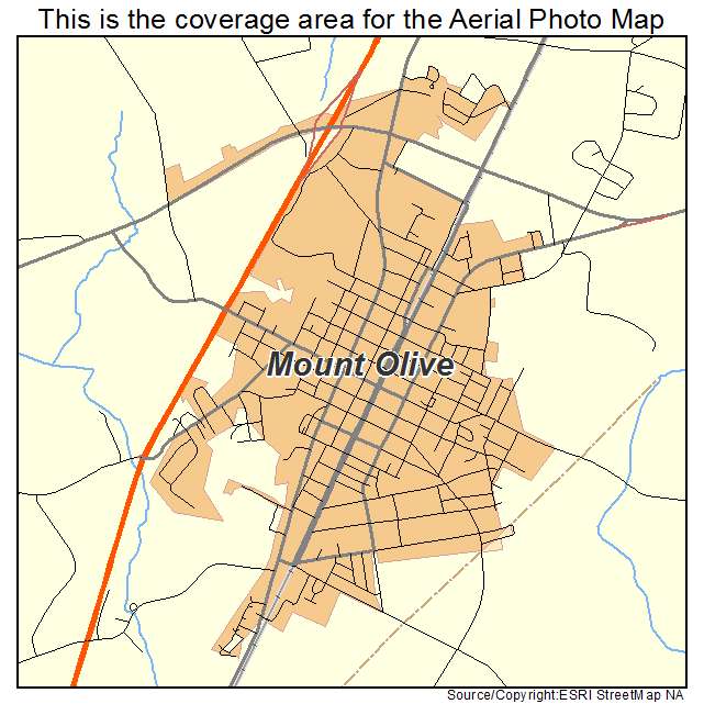 Mount Olive, NC location map 