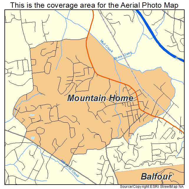 Mountain Home, NC location map 