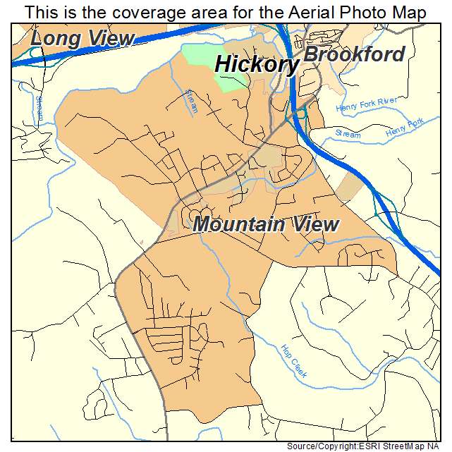 Mountain View, NC location map 