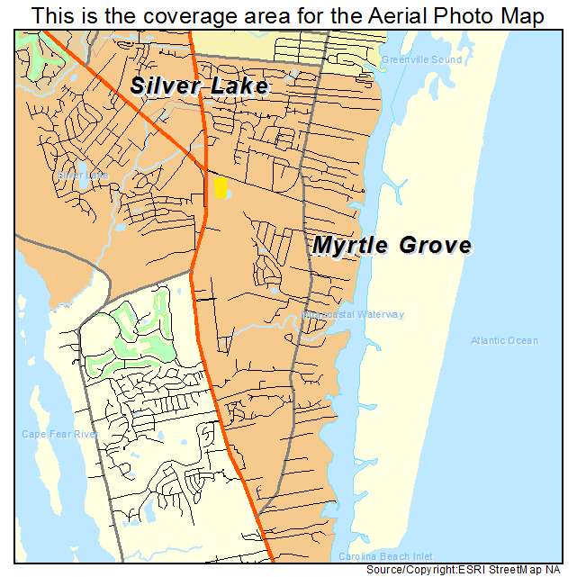 Myrtle Grove, NC location map 