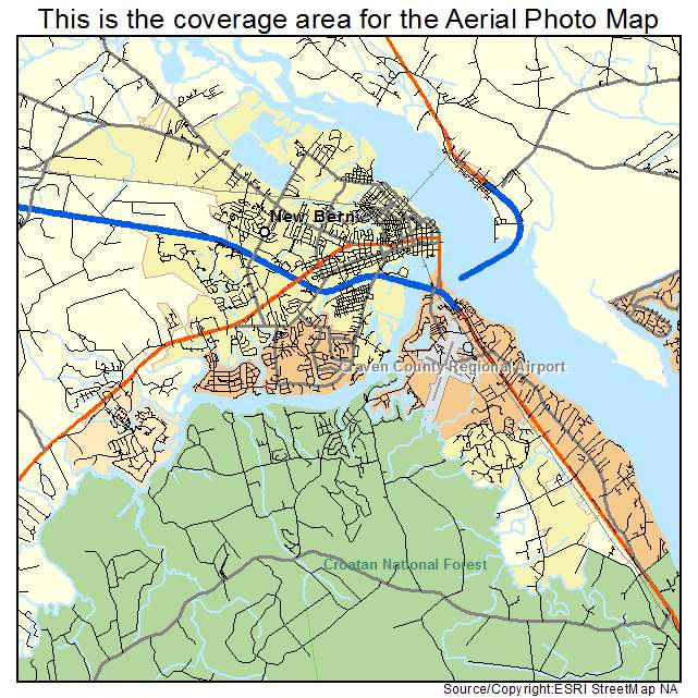 New Bern, NC location map 