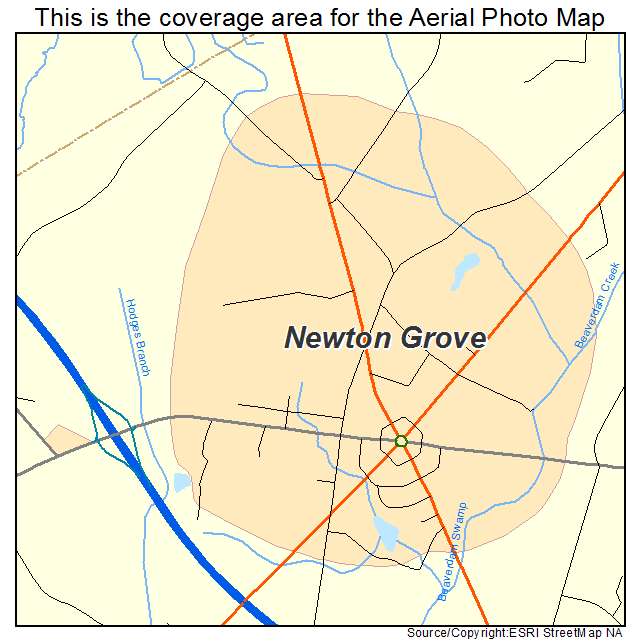 Newton Grove, NC location map 
