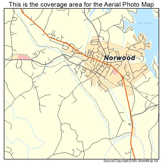 Norwood, NC location map 
