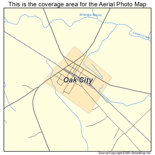 Oak City, NC location map 