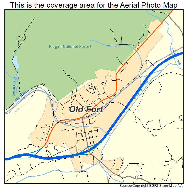 Old Fort, NC location map 