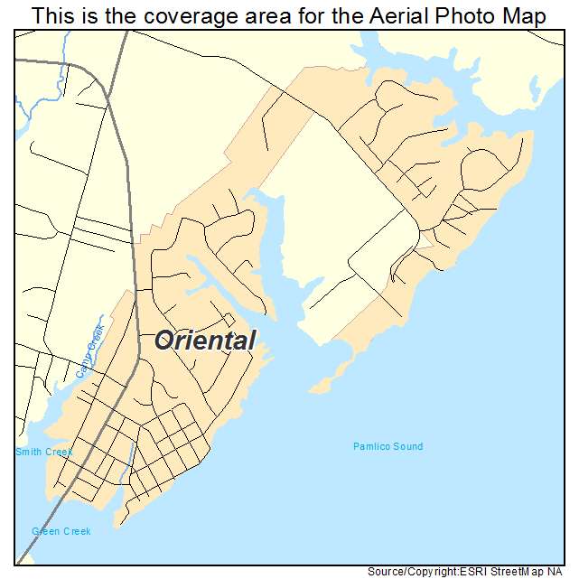 Oriental, NC location map 