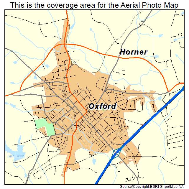 Oxford, NC location map 