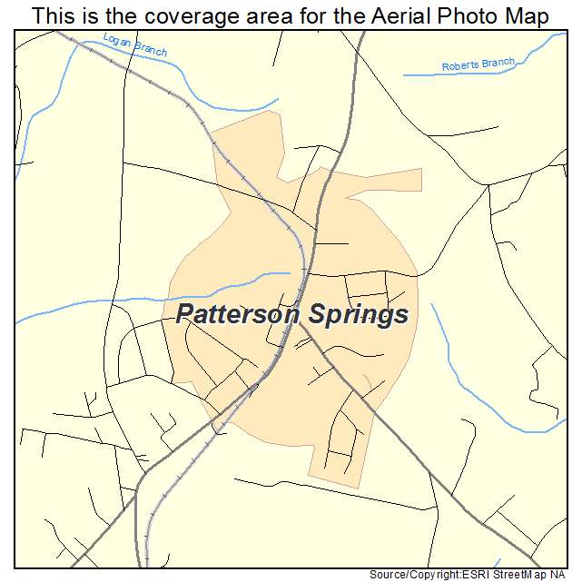 Patterson Springs, NC location map 