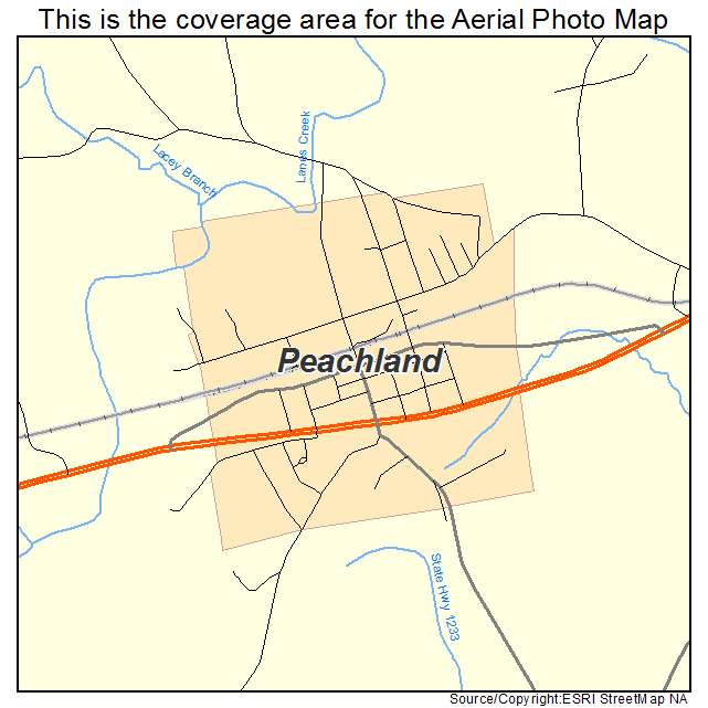 Peachland, NC location map 