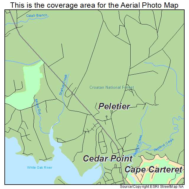 Peletier, NC location map 
