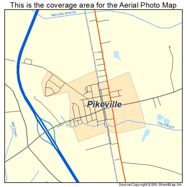 Pikeville, NC location map 