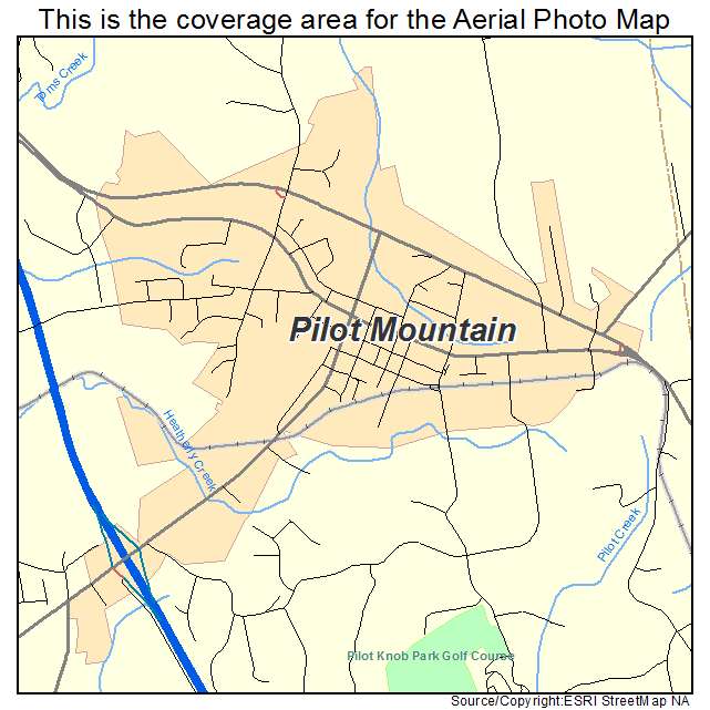 Pilot Mountain, NC location map 