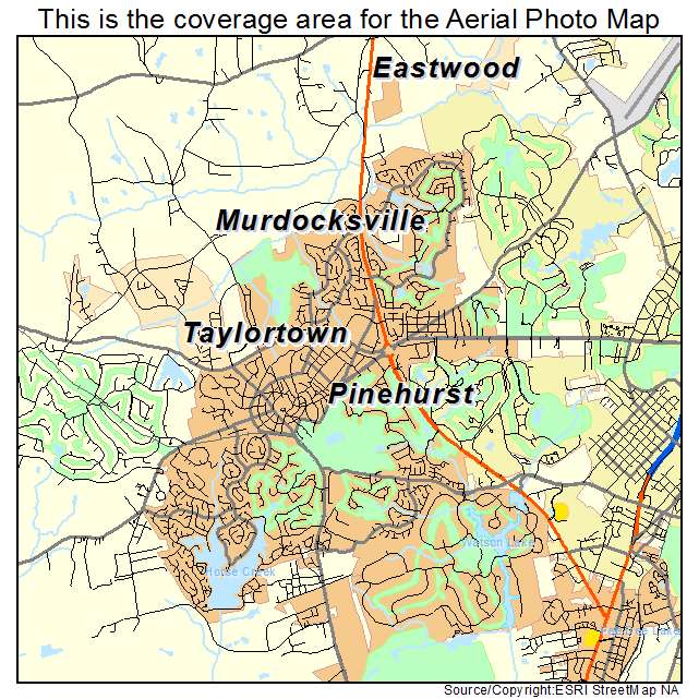 Pinehurst, NC location map 