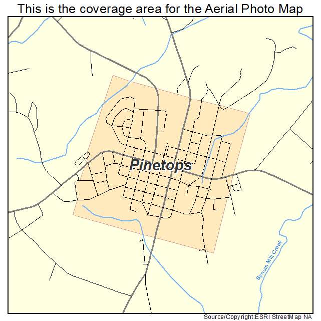 Pinetops, NC location map 