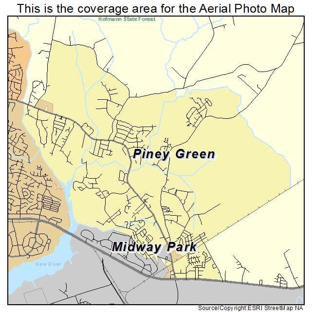 Piney Green, NC location map 