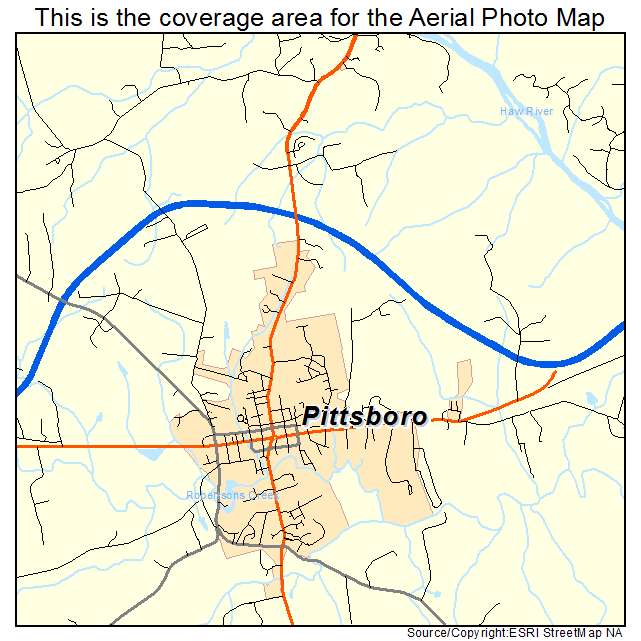 Pittsboro, NC location map 