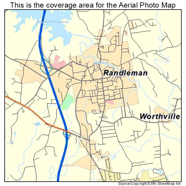 Randleman, NC location map 