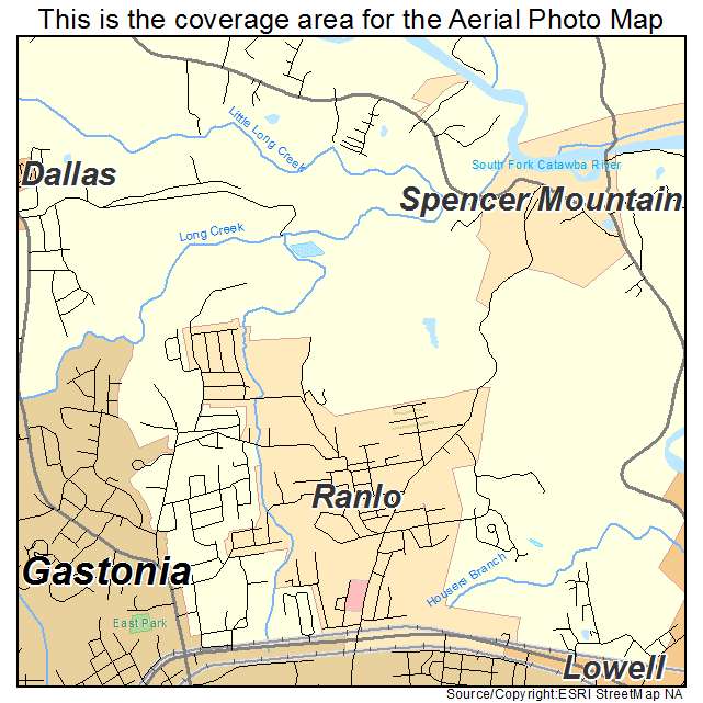 Ranlo, NC location map 