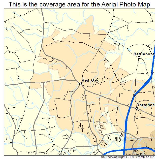 Red Oak, NC location map 