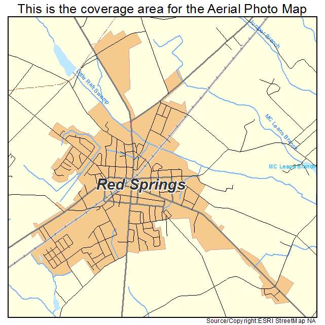 Red Springs, NC location map 