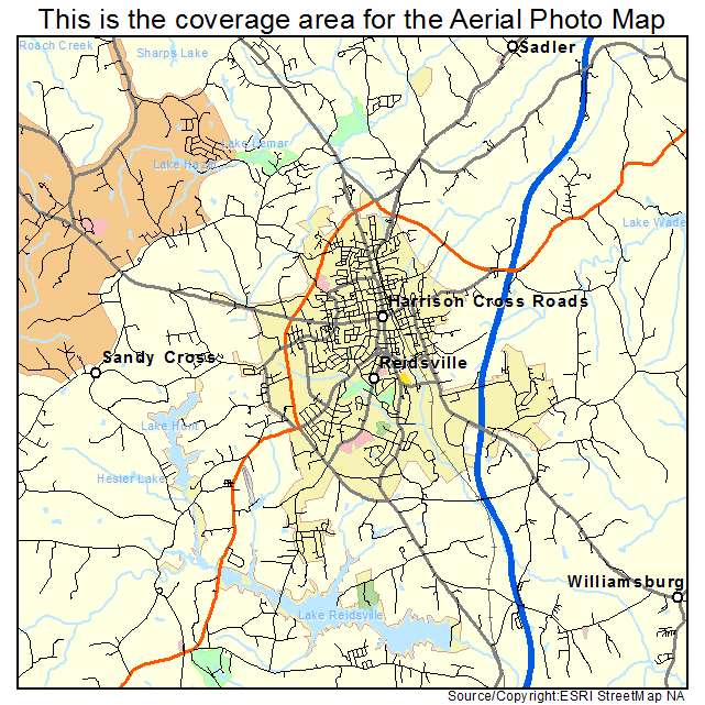 Reidsville, NC location map 