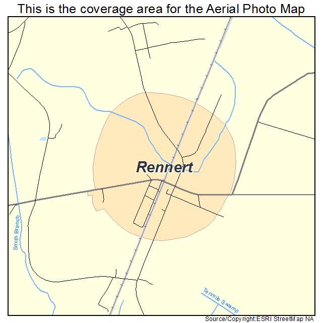 Rennert, NC location map 