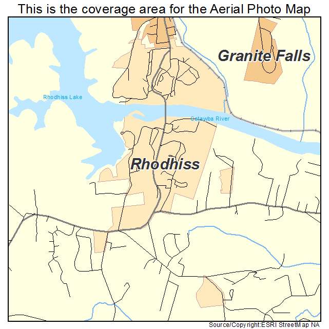 Rhodhiss, NC location map 