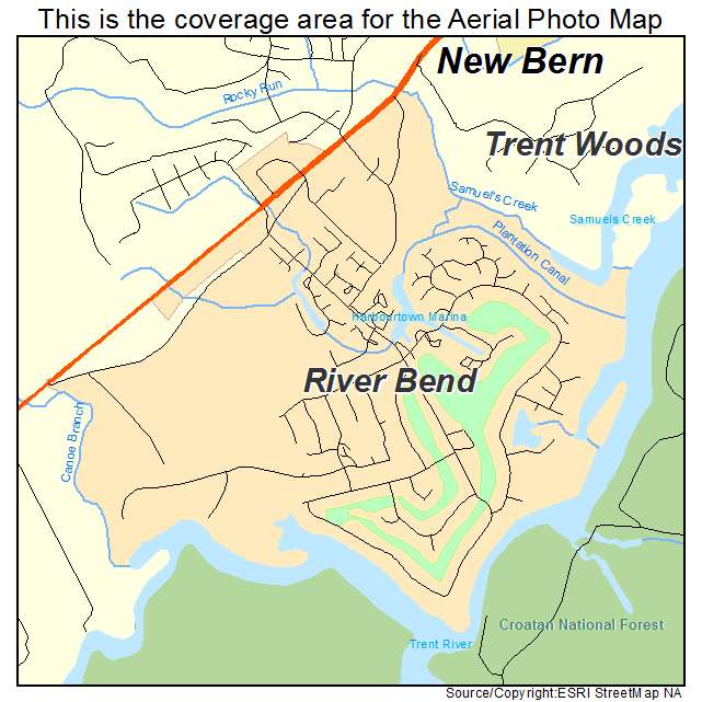 River Bend, NC location map 