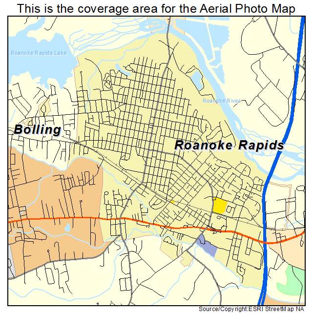Roanoke Rapids, NC location map 