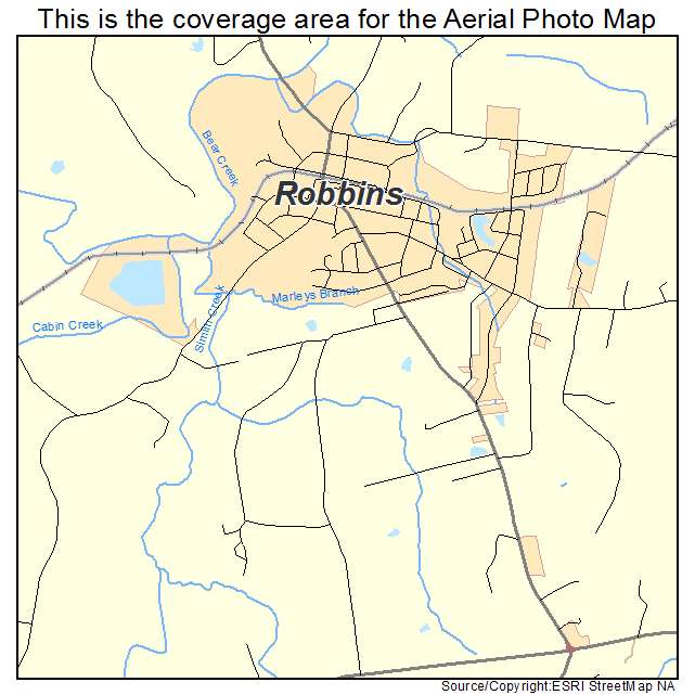 Robbins, NC location map 