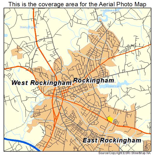Rockingham, NC location map 