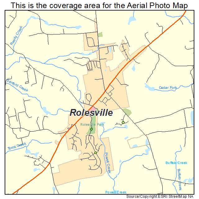 Rolesville, NC location map 