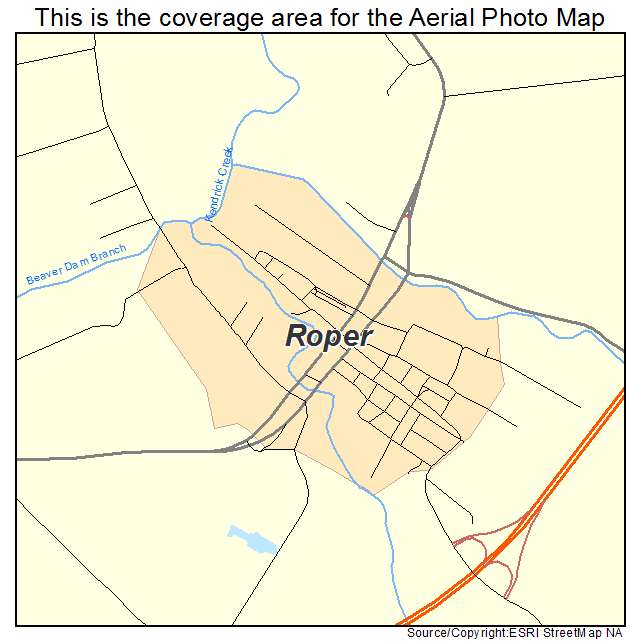 Roper, NC location map 