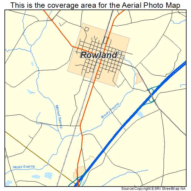 Rowland, NC location map 