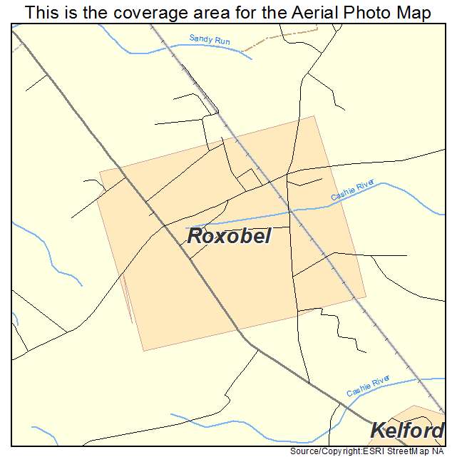 Roxobel, NC location map 