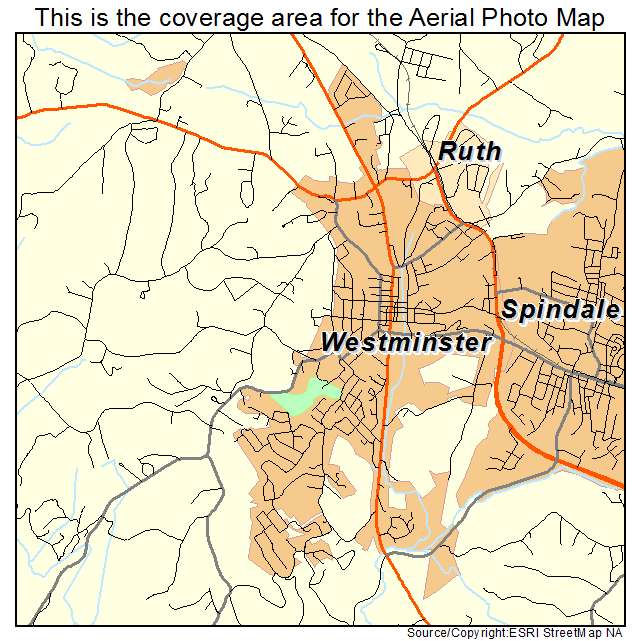 Rutherfordton, NC location map 