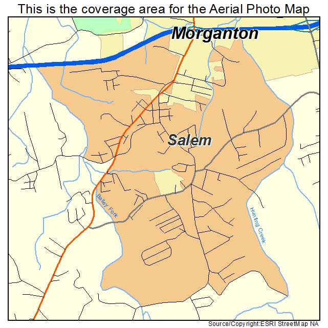 Salem, NC location map 