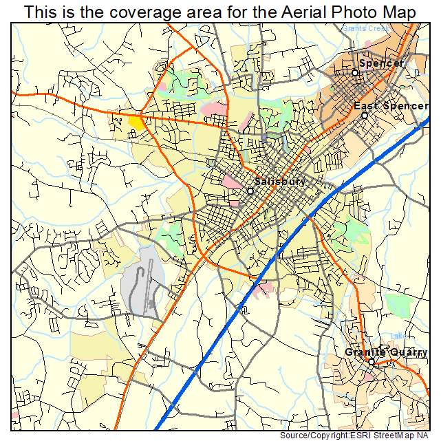 Salisbury, NC location map 