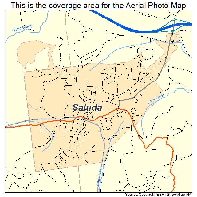 Saluda, NC location map 