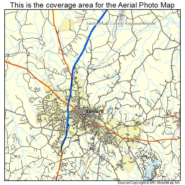 Sanford, NC location map 