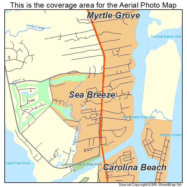 Sea Breeze, NC location map 
