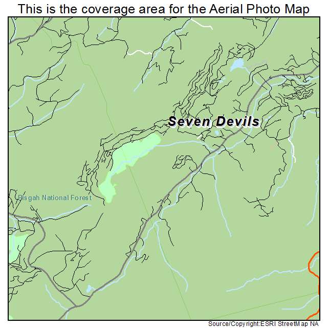 Seven Devils, NC location map 