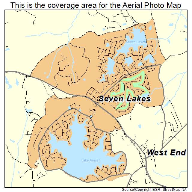 Seven Lakes, NC location map 