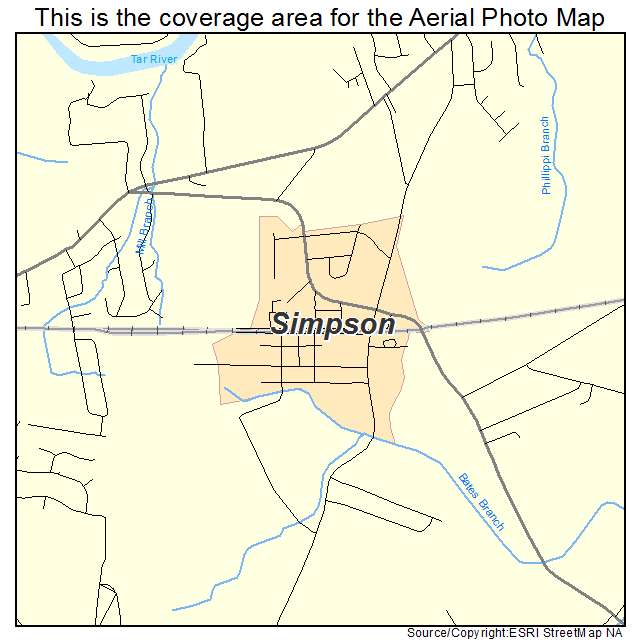 Simpson, NC location map 